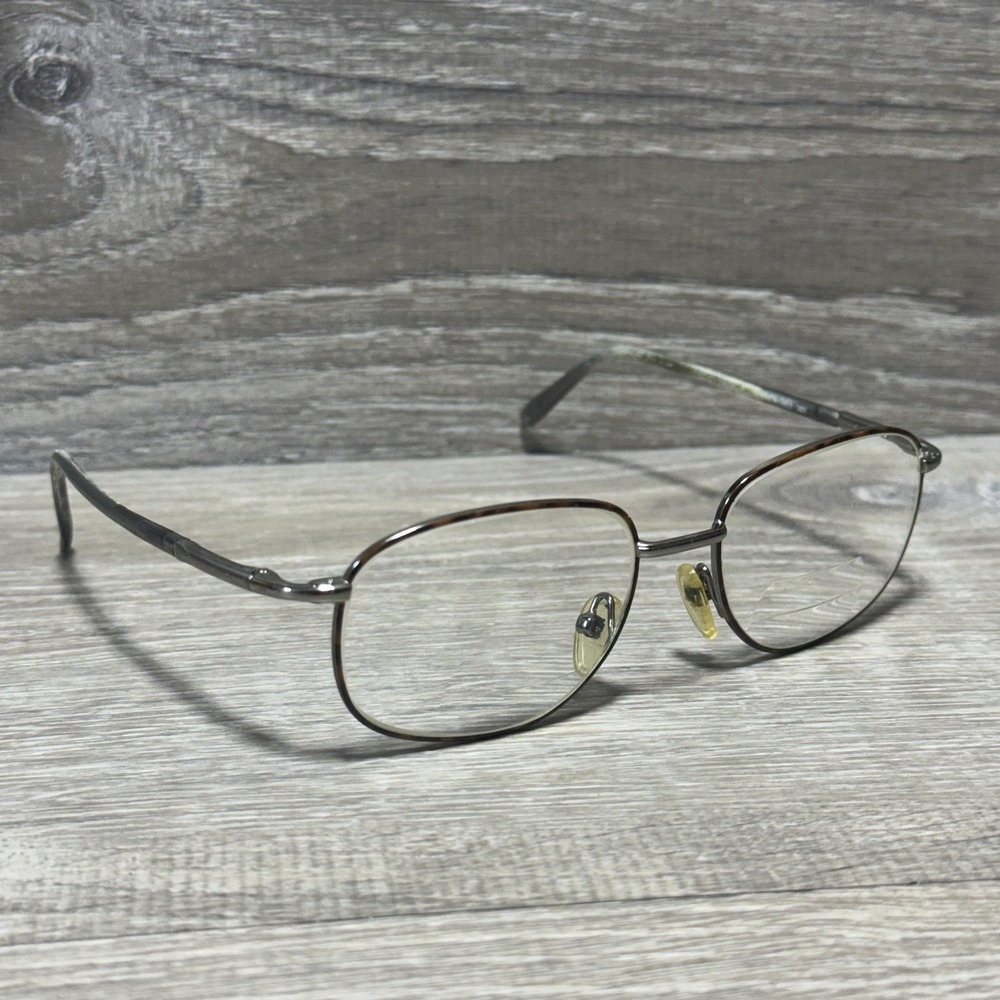 Safilo Elasta 7055 Silver Metal Eyeglasses Square 52-17 135mm Mens Full‎ Rim